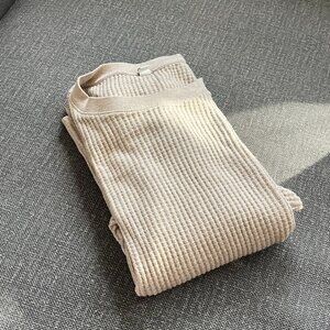 UNIQLO Waffle Knit Crew Neck Sweater
